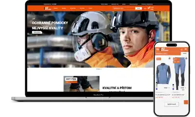 AZ Workwear - mockup B2C e-shopu na míru.